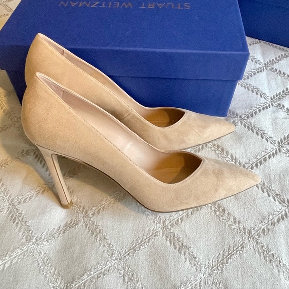 Stuart Weitzman ANNY 85 Pump, adobe suede NWT - Picture 10 of 16